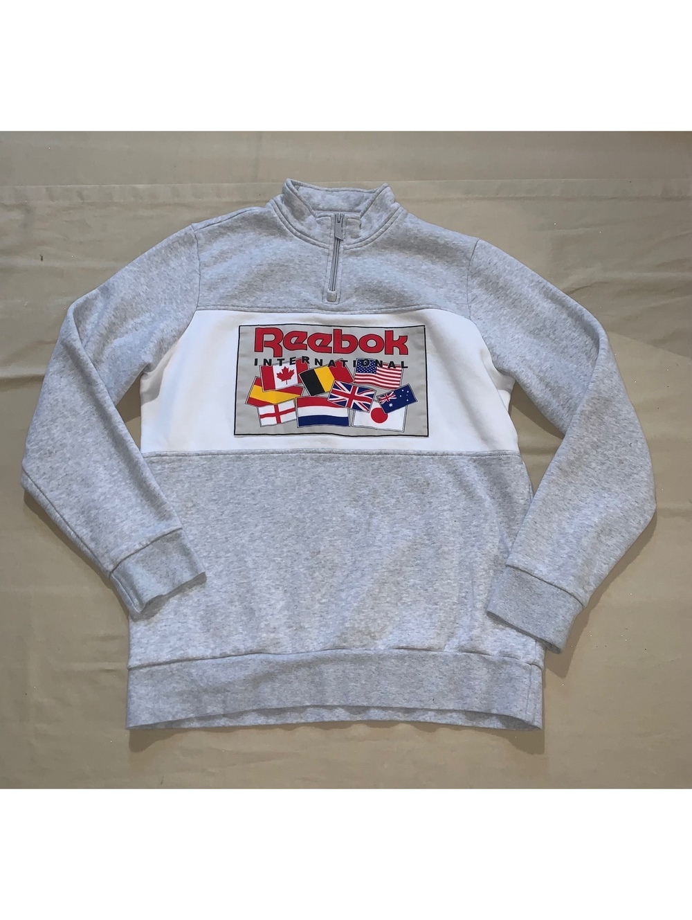Reebok Classics Gray Quarter Zip Sweatshirt